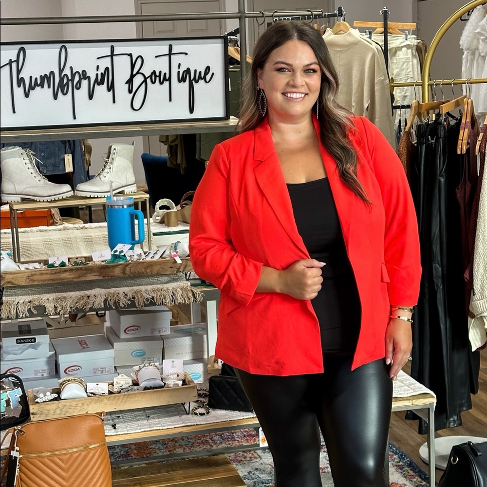 Skies Are Blue Coral Blazer